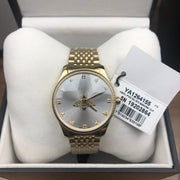 Gucci G-Timeless Gold Stainless Steel Silver Dial Quartz Watch for Ladies- YA1264155