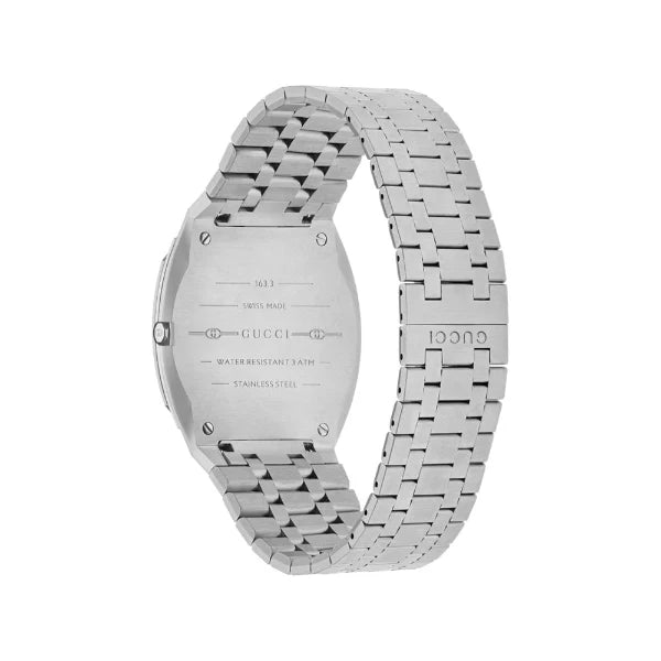 Gucci Gucci 25H Silver Stainless Steel Blue Dial Quartz Unisex Watch - YA163408