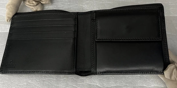 Gucci Bifold Wallet Beige GG Supreme Signature Canvas Kingsnake Snake Print